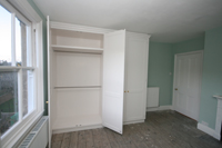 Twin Bespoke Fitted Wardrobes showing Half Height Hanging Space, Click for Enlargement 6 (0.6 mb.)