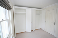 Wall to Wall Fitted Wardrobes showing Full Height Hanging space, Click for Enlargement (0.9 mb each.)