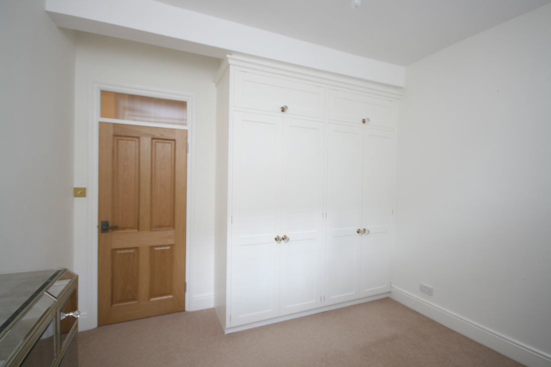 Fitted Wardrobes with Pull-Out Shoe Rack, Pigeon Holes and Top Boxes, external view, Click for Enlargement (0.6 mb).