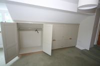 Bespoke Fitted Wardrobes in an Attic room with a Pitched Roof, Click for Enlargement 3 (0.6 MB)