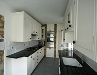 Hand-painted Bespoke Galley Kitchen. Enlargement 3 (0.6 mb).