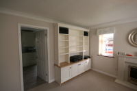 Bespoke Dresser style Bookshelves housing Stereo System with Cupboards for LP's and CD Cabinet, Yeovil, Click for Enlargement 4 (0.6 MB)