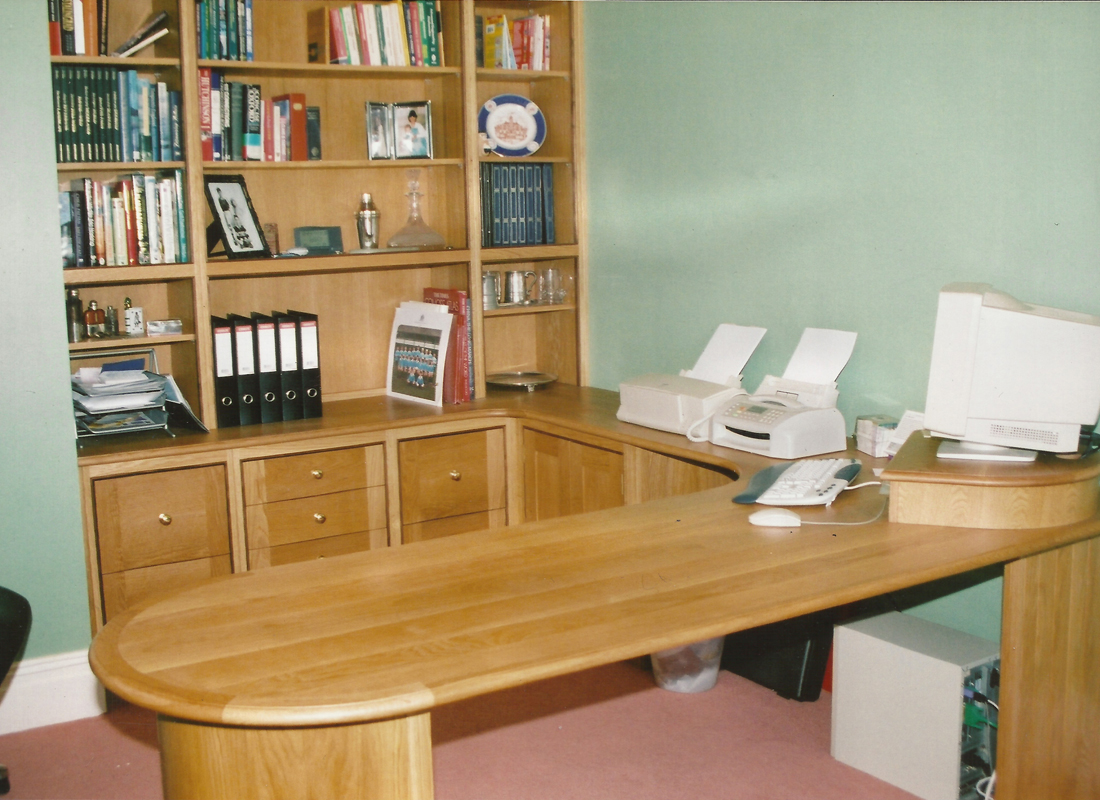 Back to Office in American Oak with Surrounding Desk and American Black Walnut Beading main page