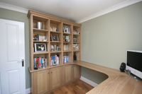 Bespoke Office in Oak with Surrounding Desk. Enlargement 2 (0.6 mb)